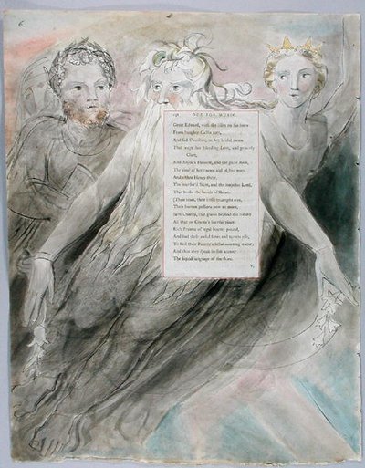 Ode per la musica, design 98 da Le poesie di Thomas Gray, 1797-98 da William Blake